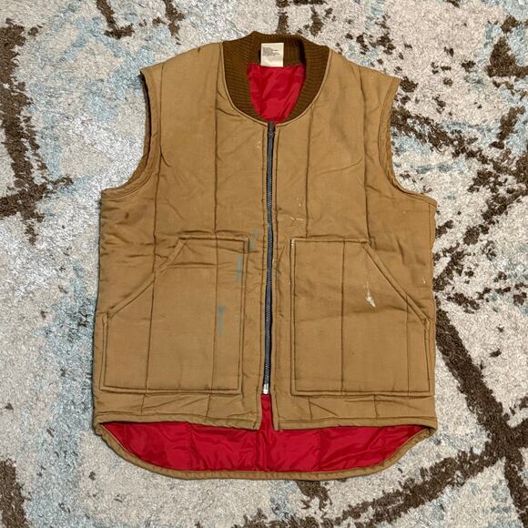 Vintage Walls Zero Zone Insulated Vest Size Medium Distressed Carhartt Style - Picture 1 of 9